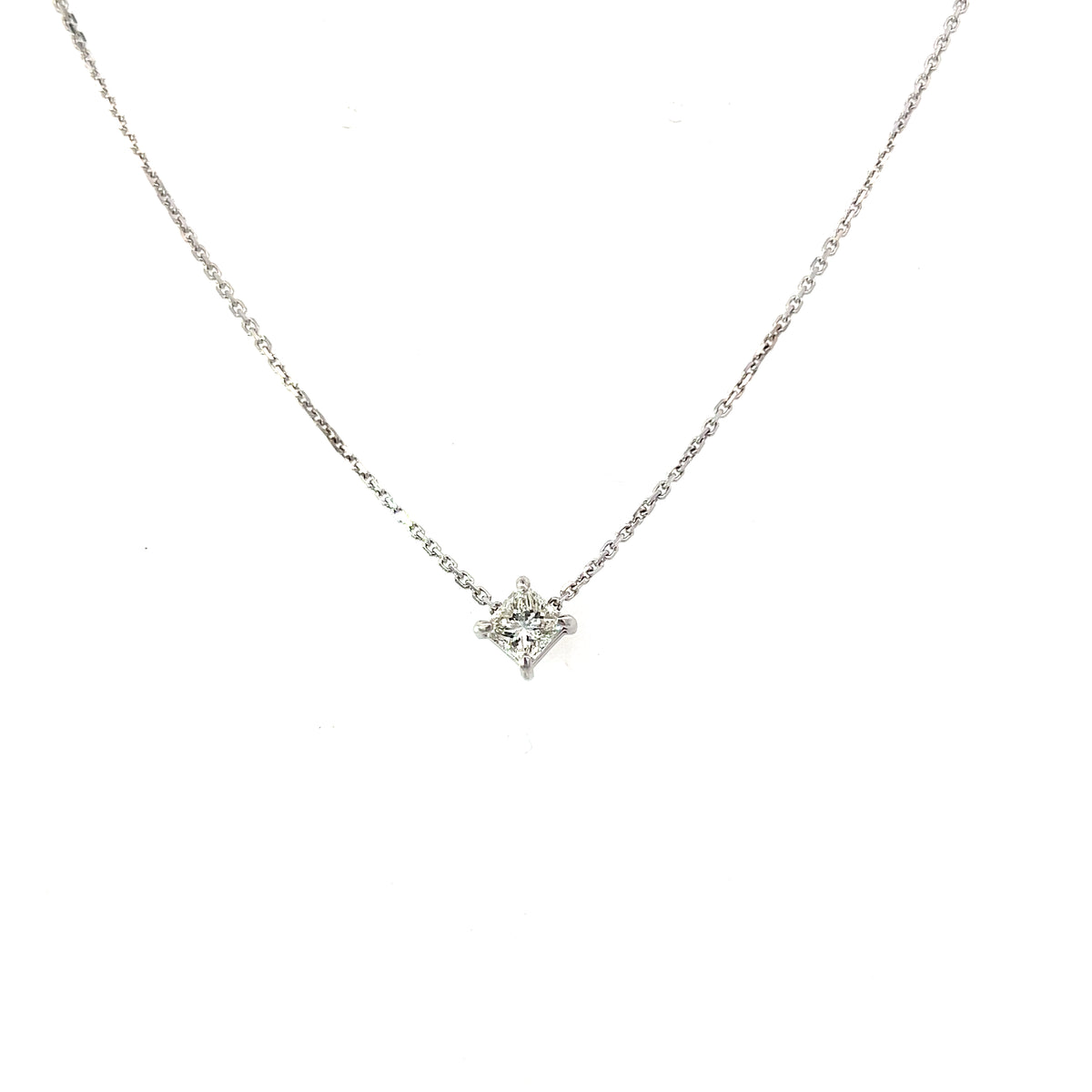 18 Carat White Gold and Diuamond Pendant 0.60 E Si1