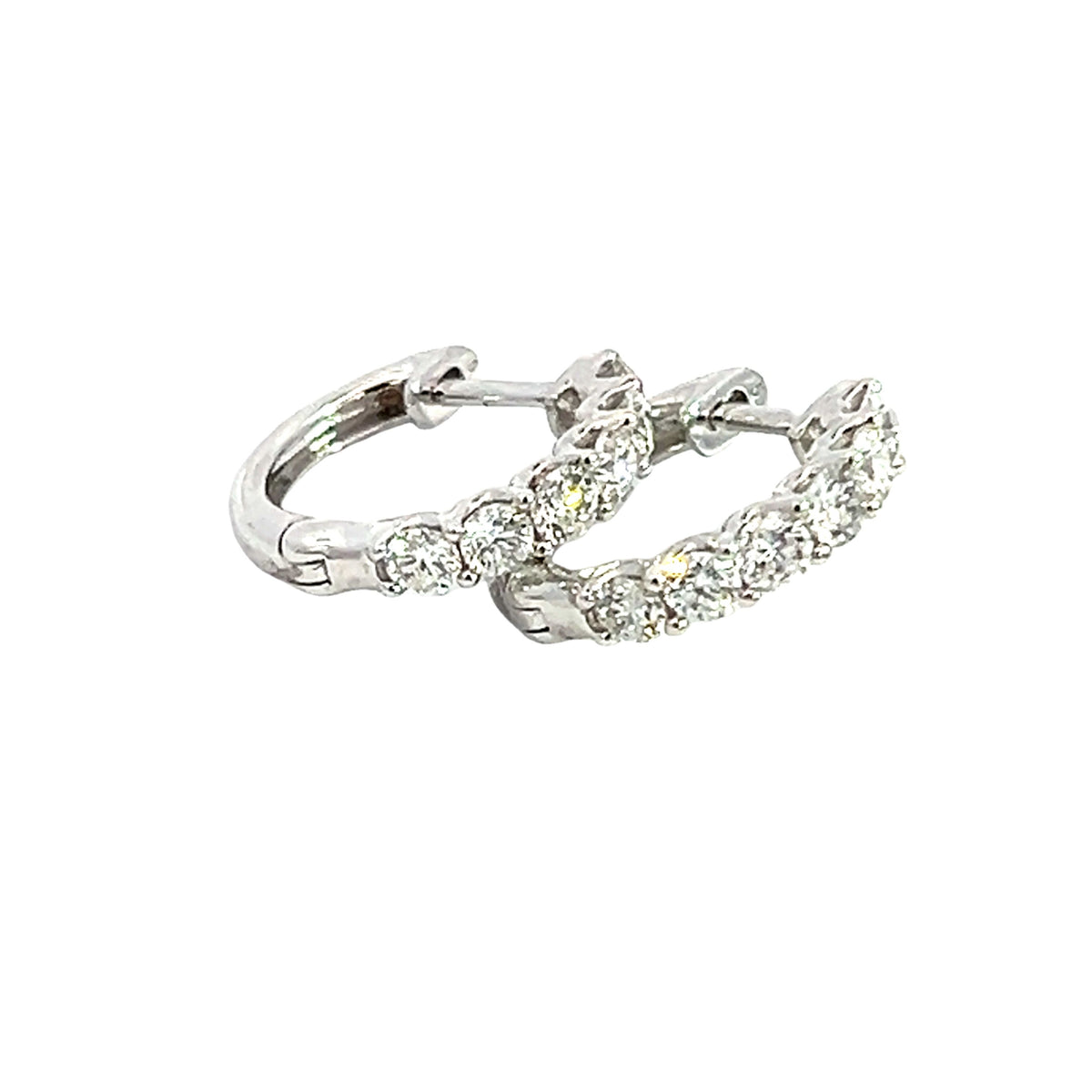 Claw Set Diamond Hoops - 0.75cts