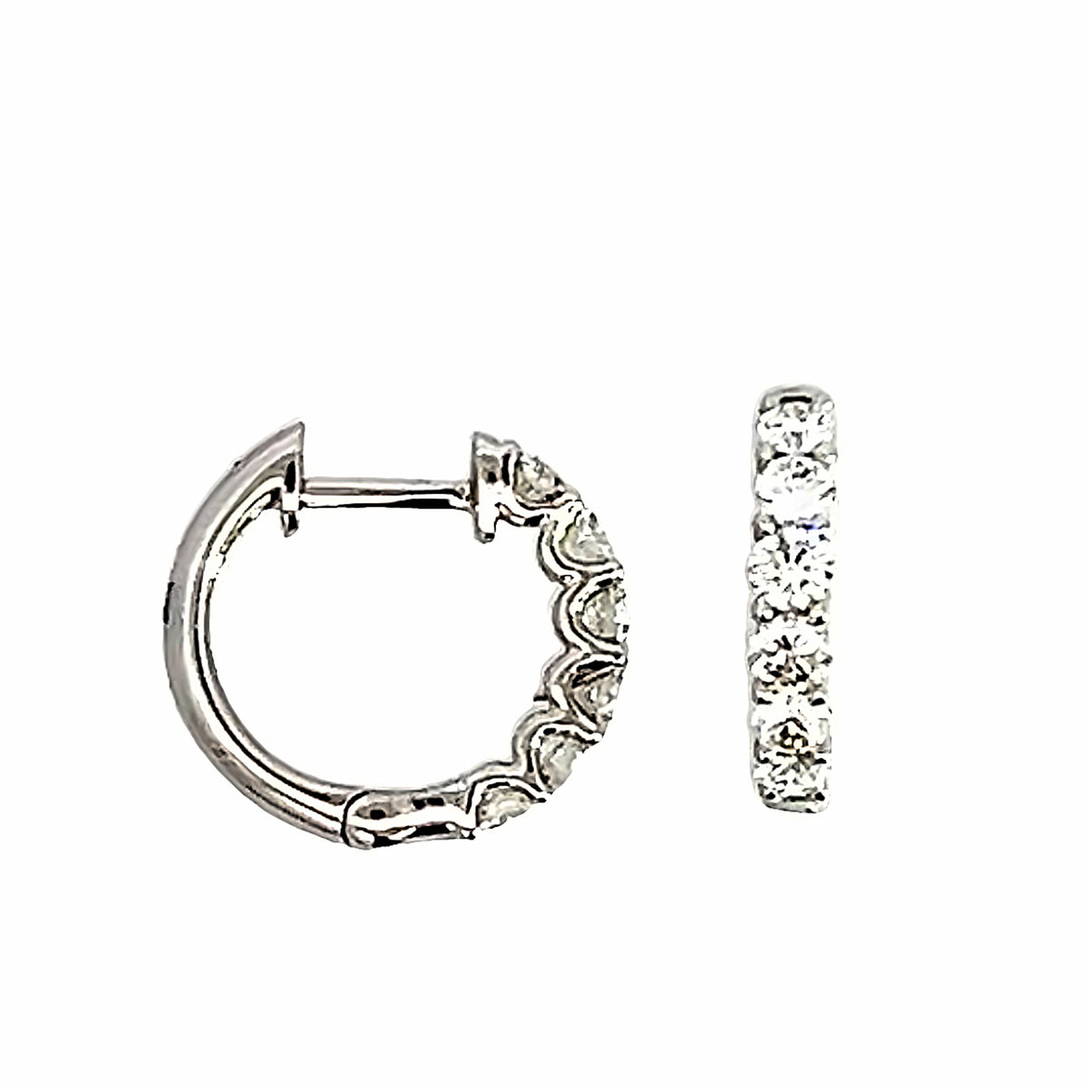 Claw Set Diamond Hoops - 0.75cts
