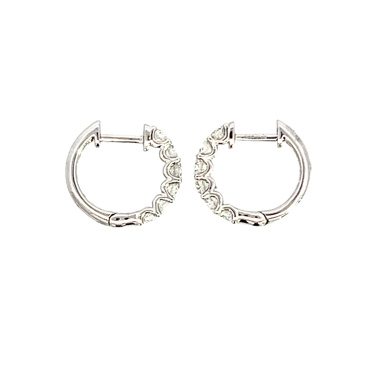 Claw Set Diamond Hoops - 0.75cts