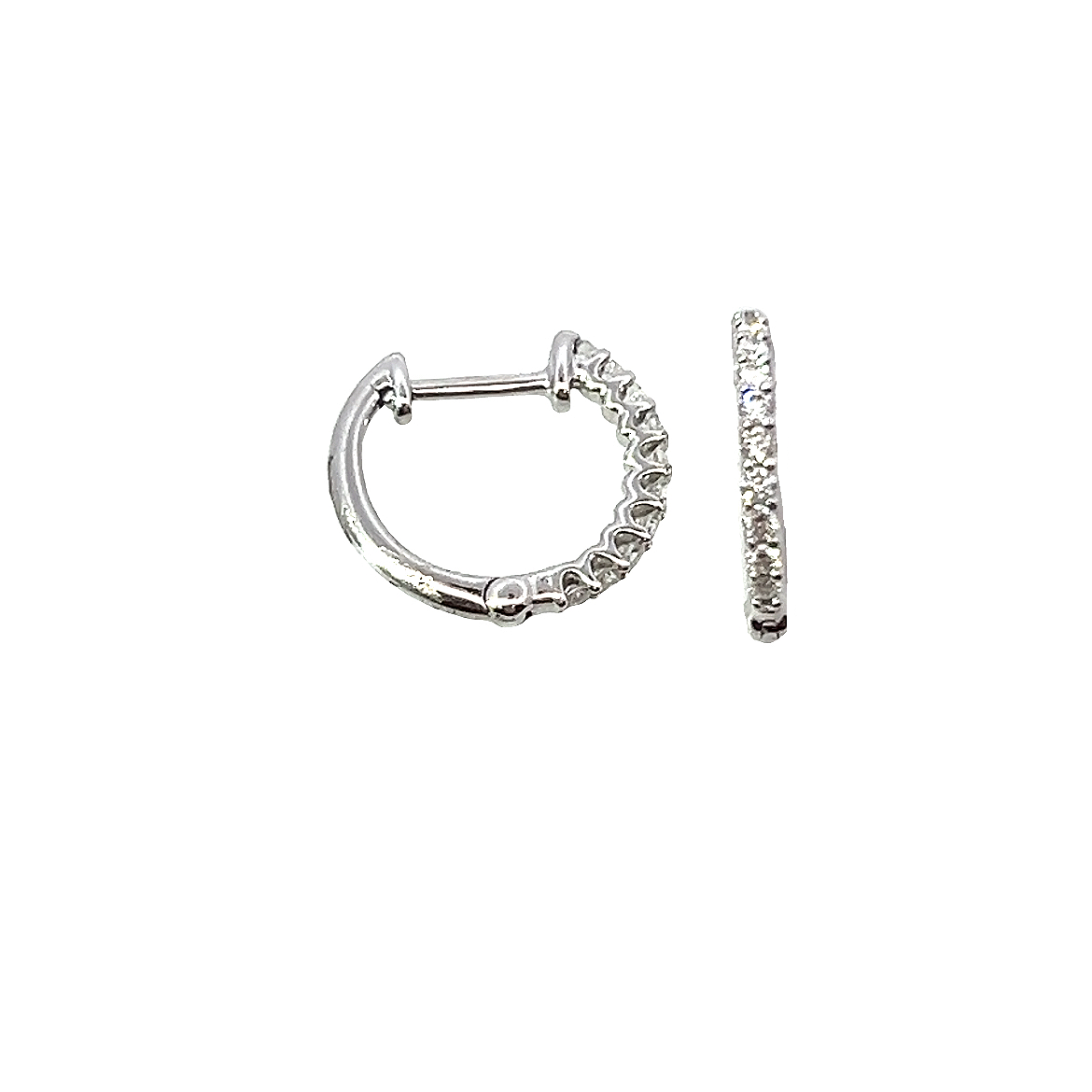 Claw Set Huggie Hoops - 0.15 Cts