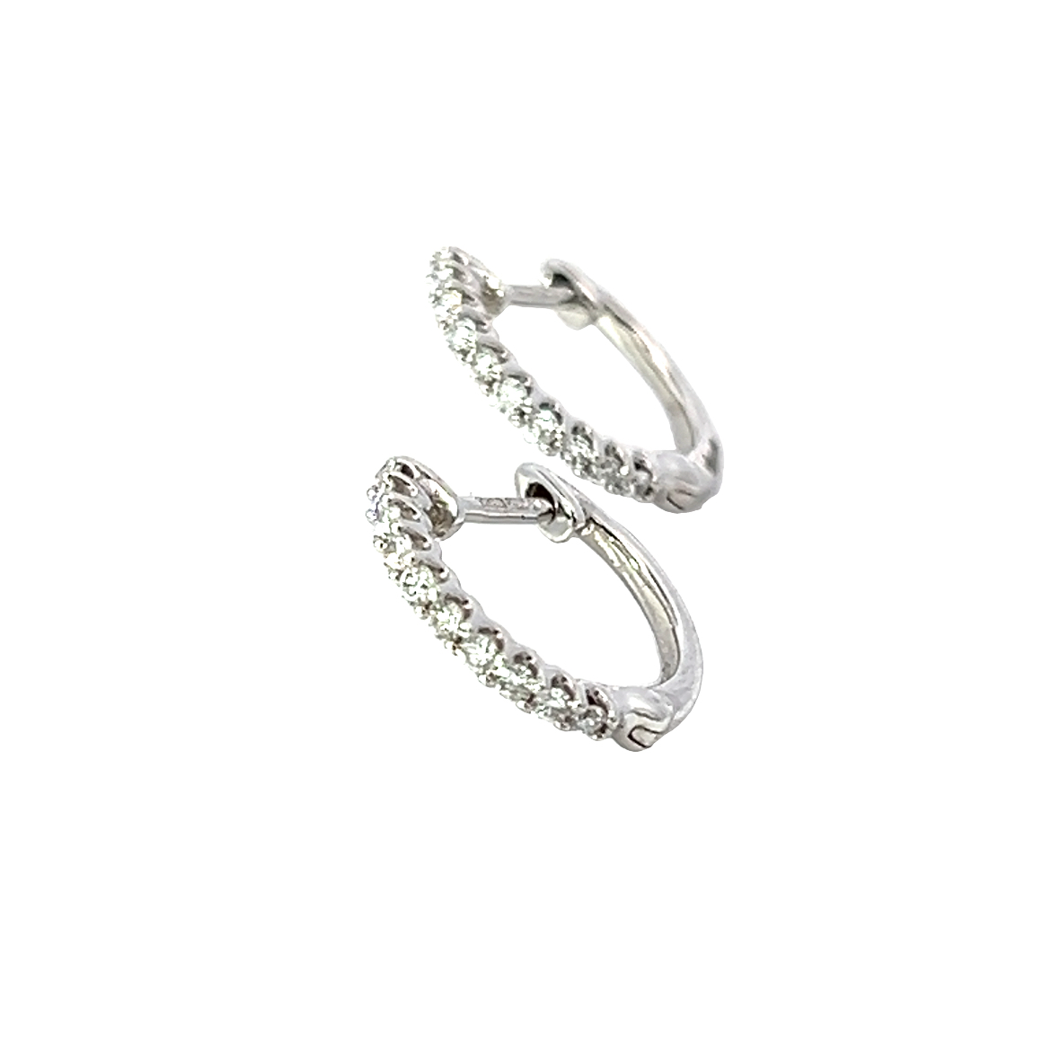 Claw Set Huggie Hoops - 0.15 Cts