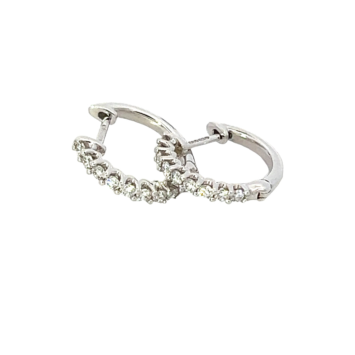 Hinge Diamond Hoops with Scooped sides - 0.33 Carats G VS