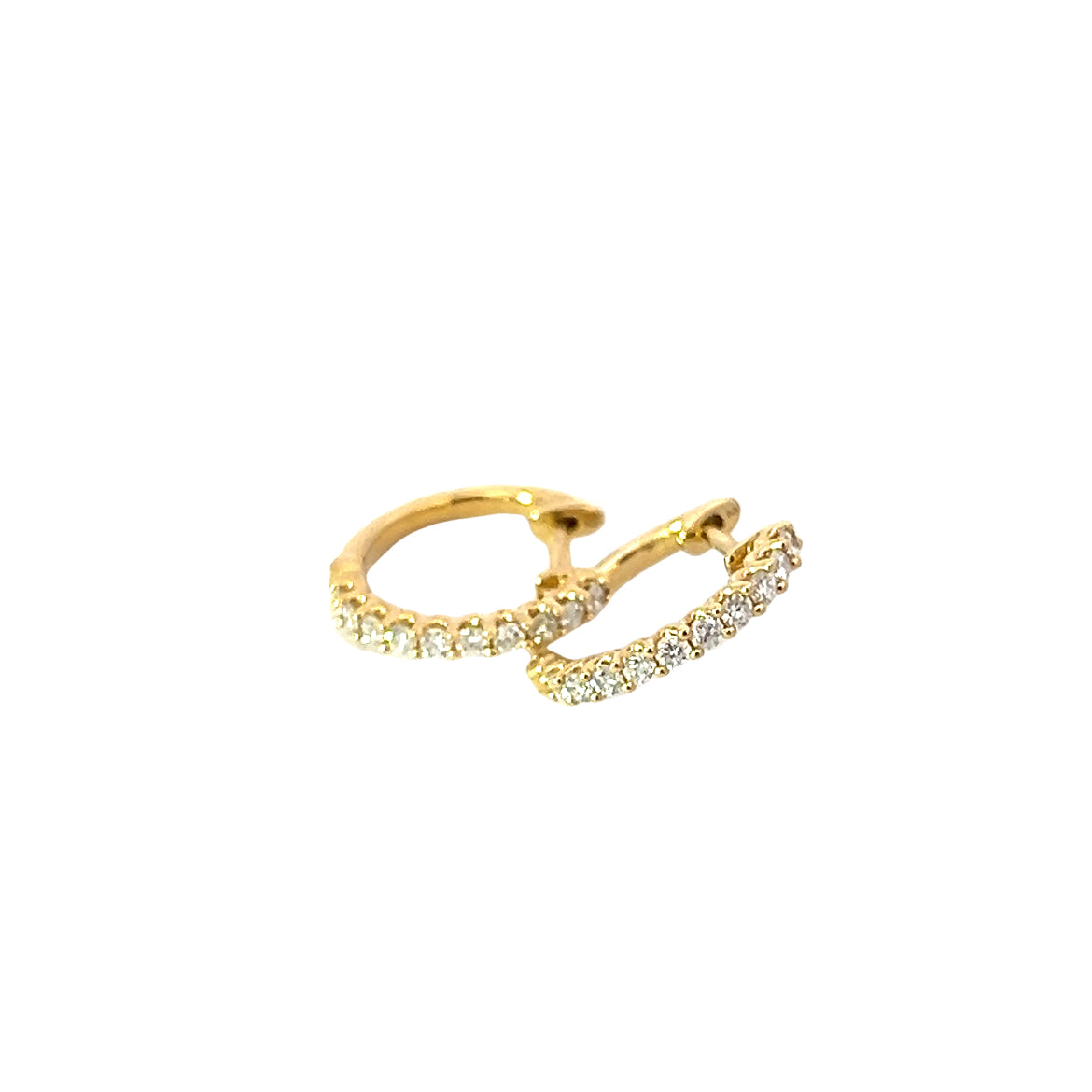 Hinge Diamond Hoops with Scooped sides - 0.25 Carats G VS