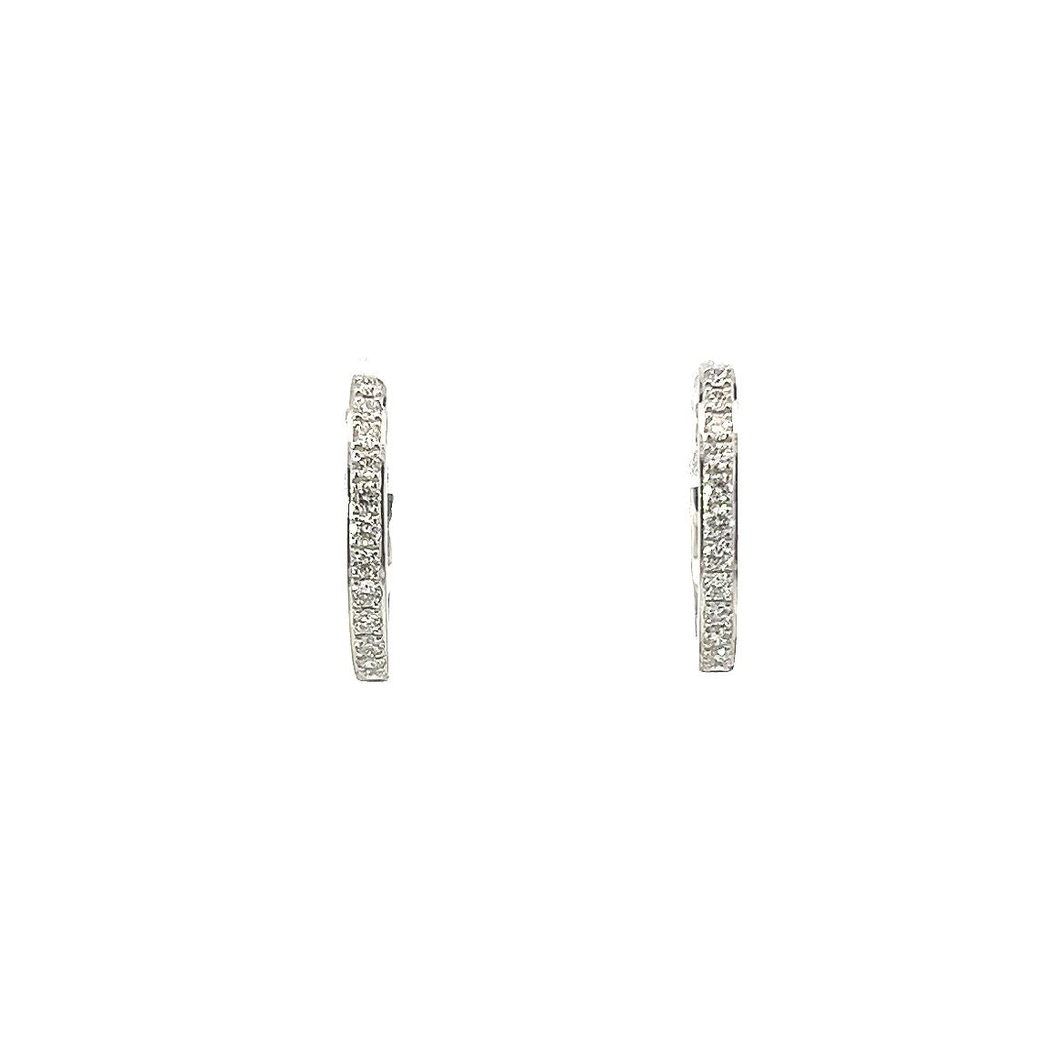 18 Carat Diamond Hinge Hoops - 0.25Cts