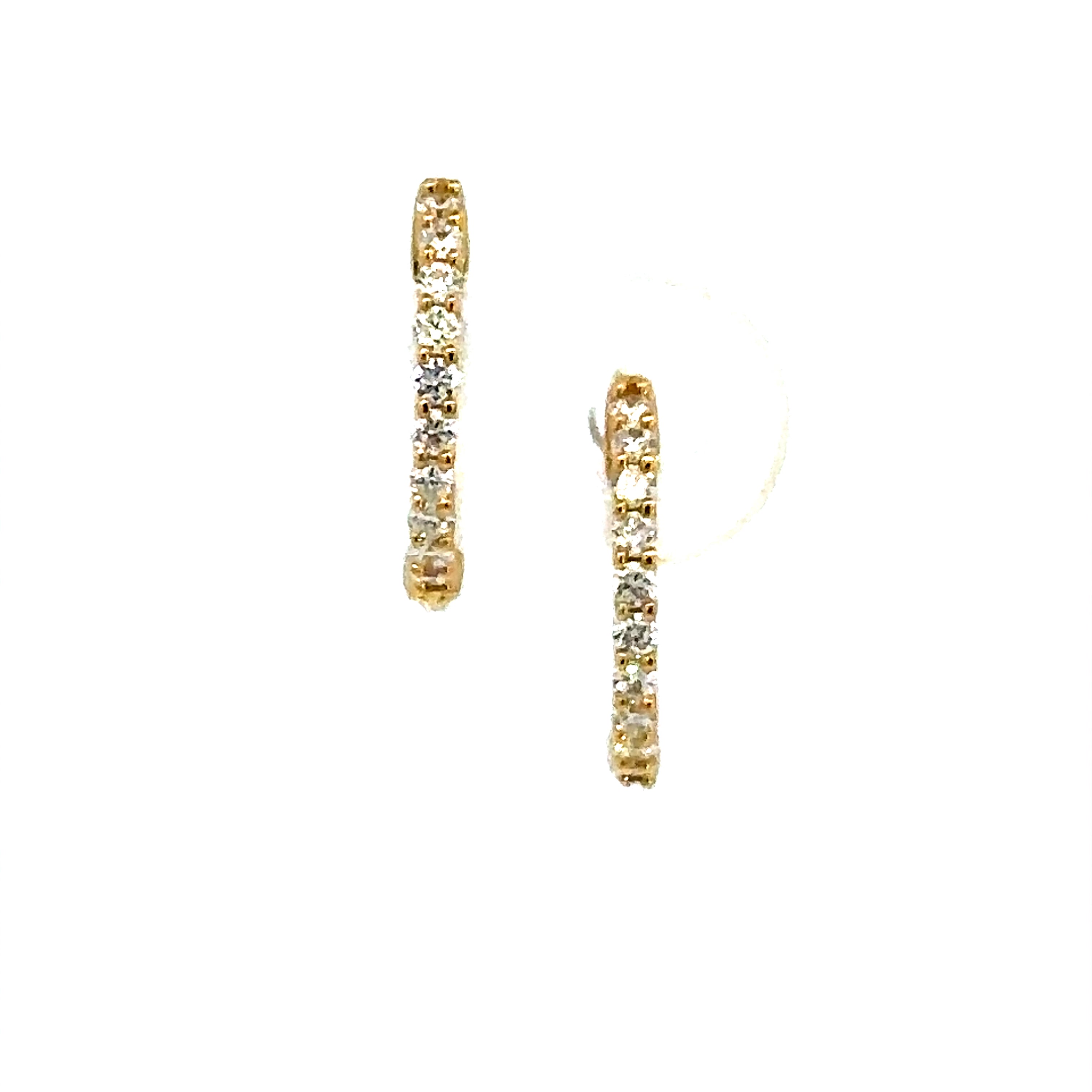 Hinged Diamond Hoops in 18 Carat Yellow Gold - 0.15 Carats