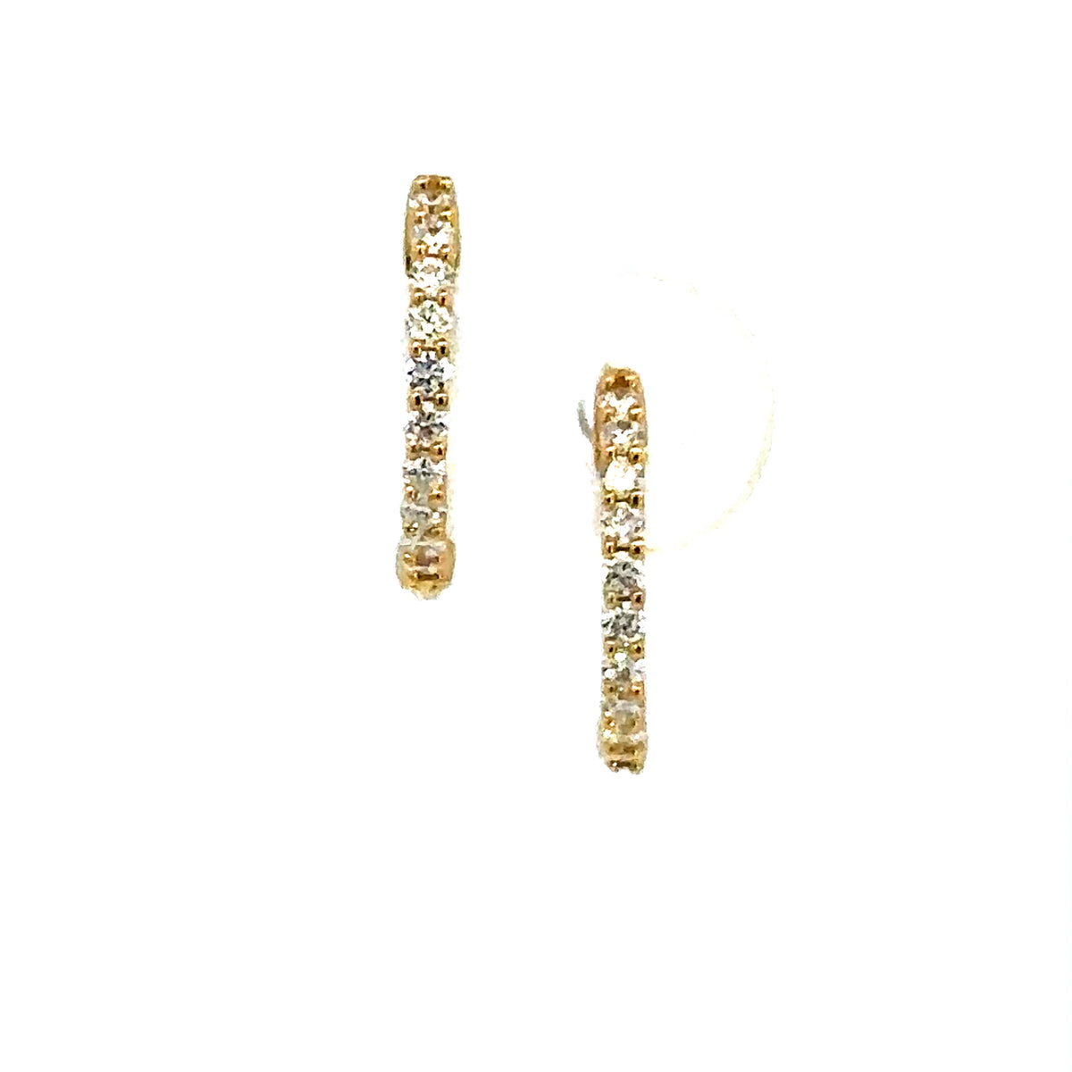 Hinged Diamond Hoops in 18 Carat Yellow Gold - 0.15 Carats