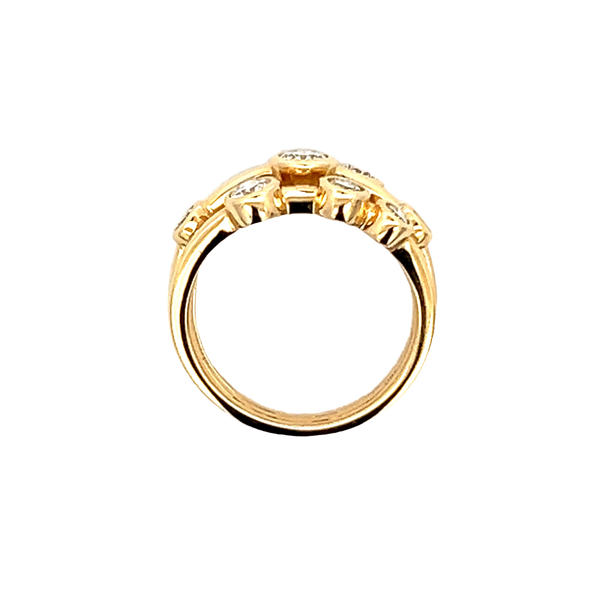 18 Carat Yellow Gold and Diamond 1.01 Carat Bubbles Ring