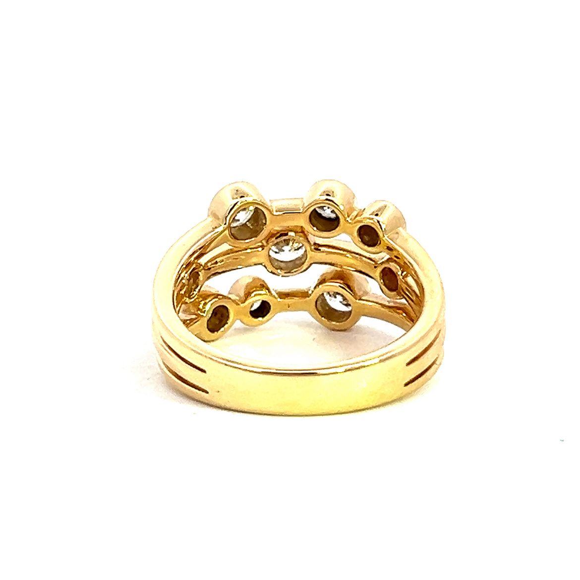 18 Carat Yellow Gold and Diamond 1.01 Carat Bubbles Ring