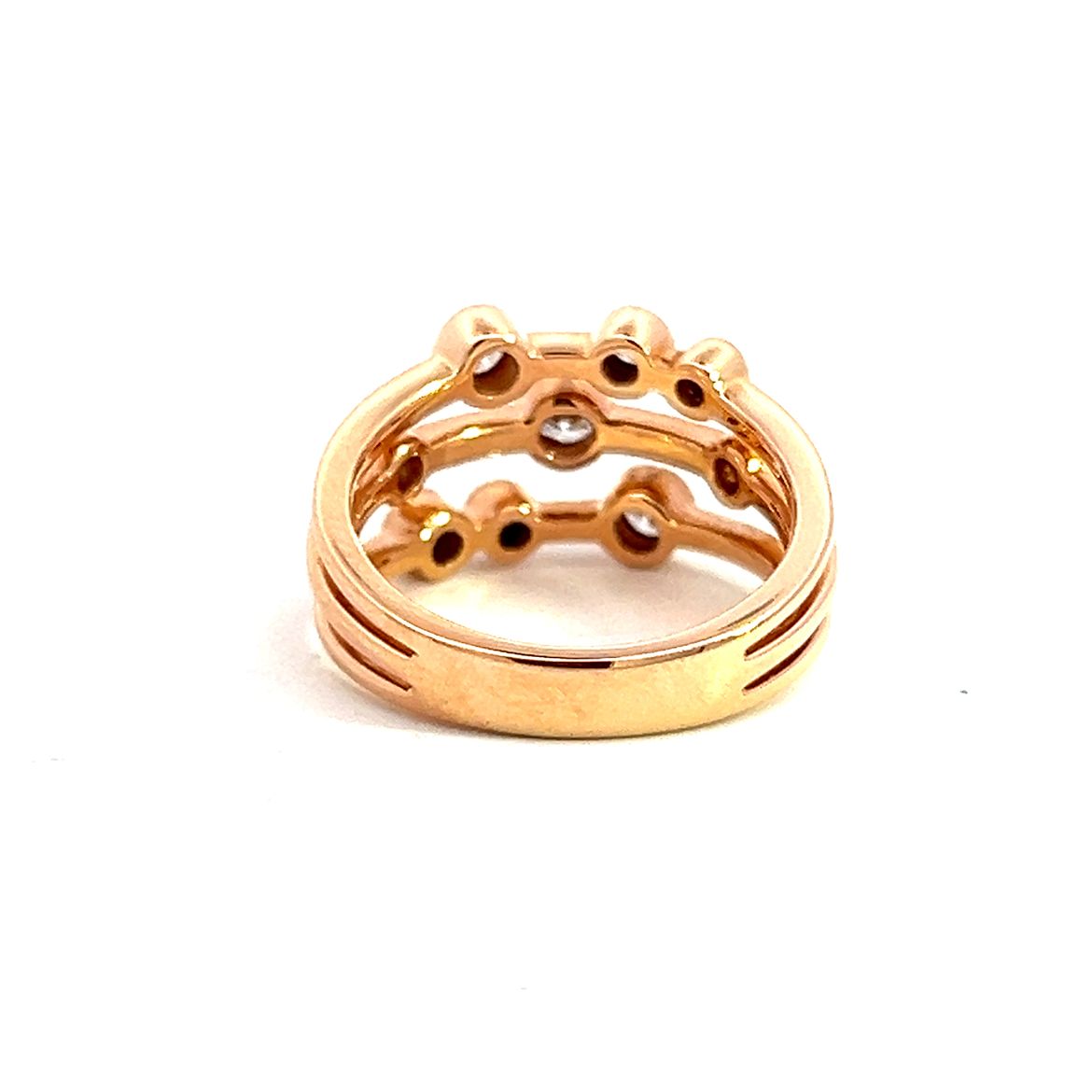 18 Carat Rose Gold and Diamond 0.51 Carat Bubbles Ring