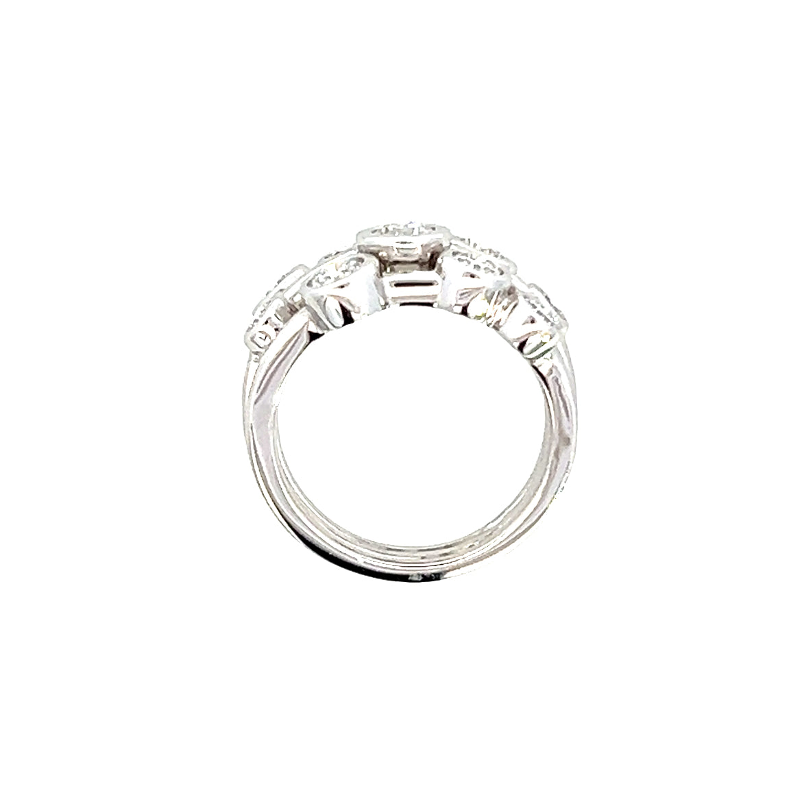 Platinum and Diamond 1.50 Carat Bubbles Ring