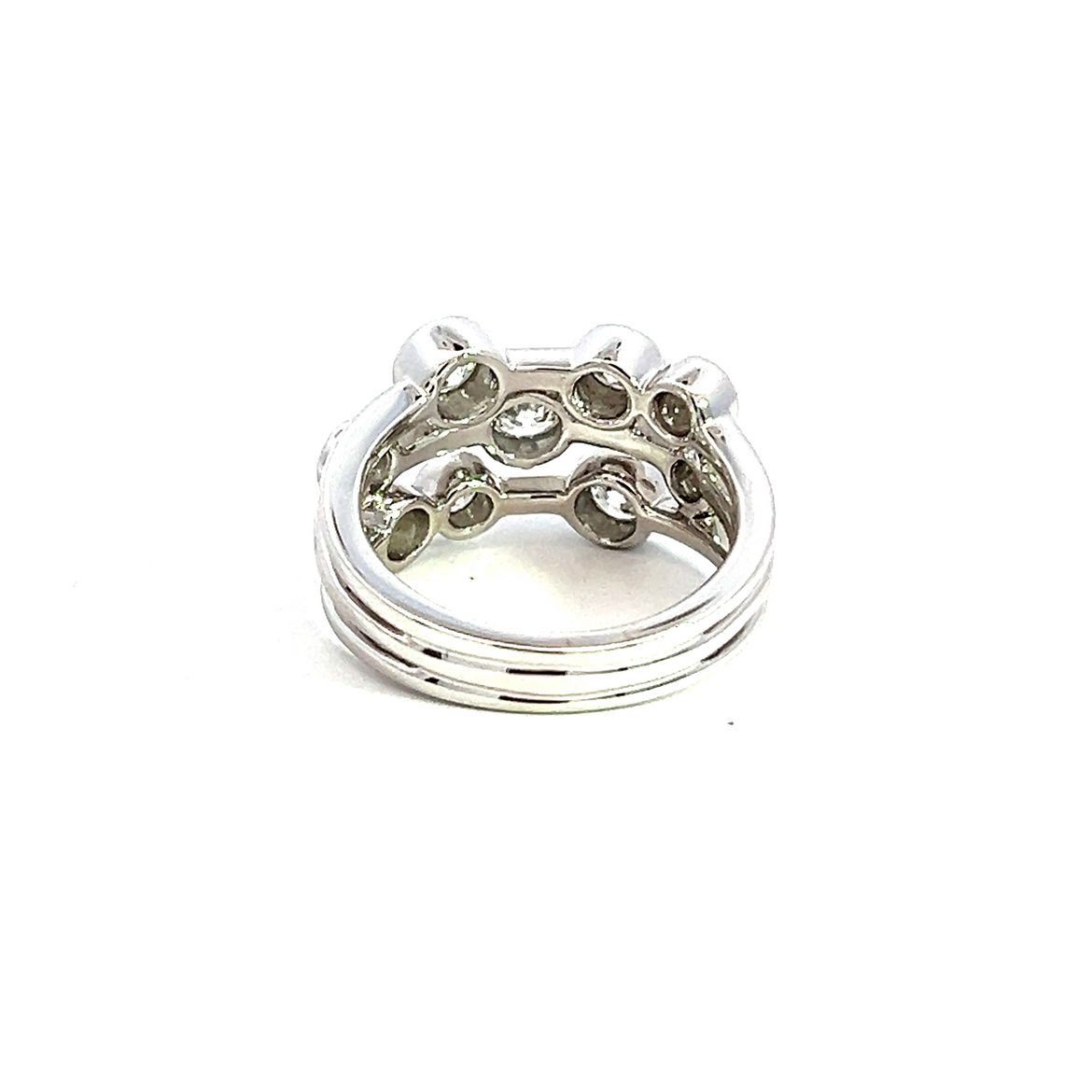 Platinum and Diamond 1.50 Carat Bubbles Ring