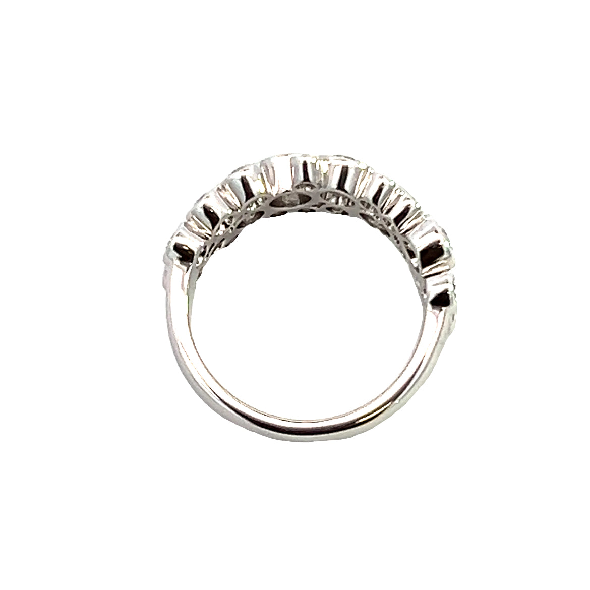 Platinum and Diamond 1.45 Carat Bubbles Scatter Ring