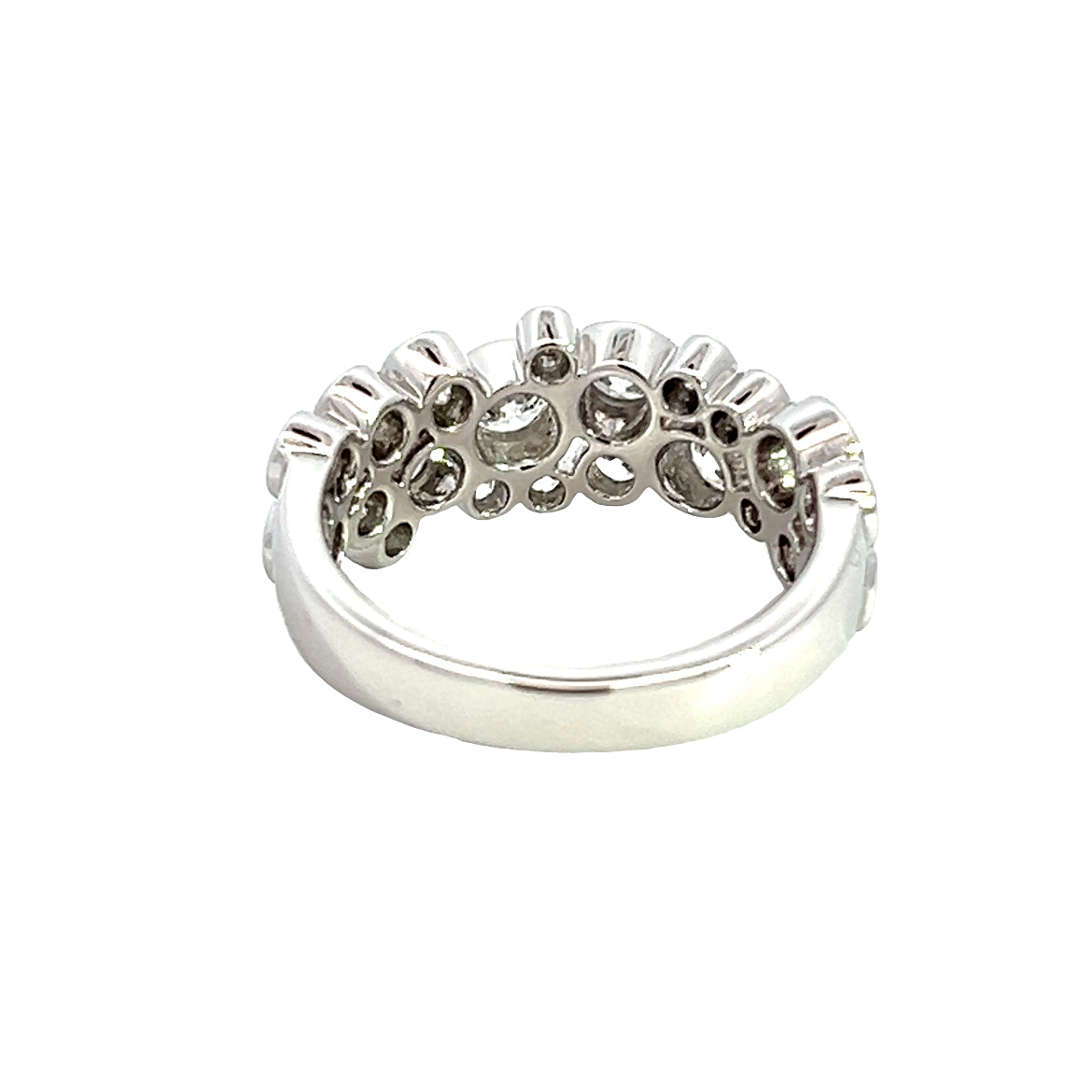 Platinum and Diamond 1.45 Carat Bubbles Scatter Ring