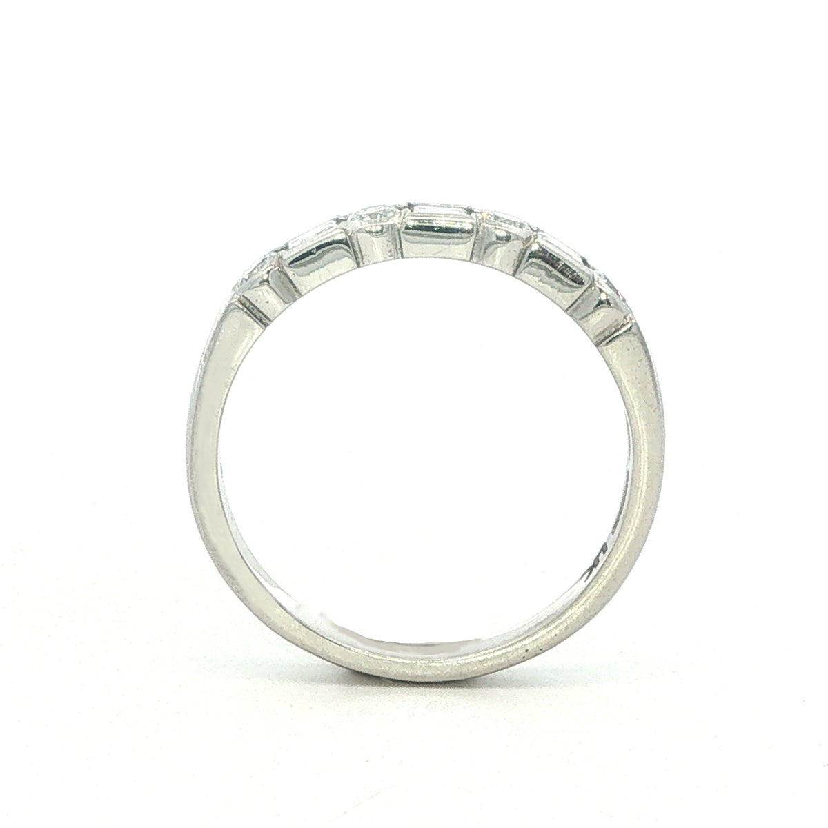 A Platinum and Diamond Eternity Style Ring - 0.58 Carats