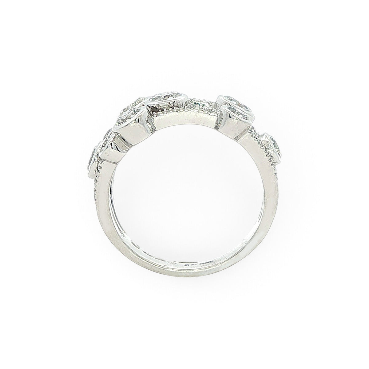 Platinum and Diamond 3 Row 'Bubbles' Ring - 1.90 Carats