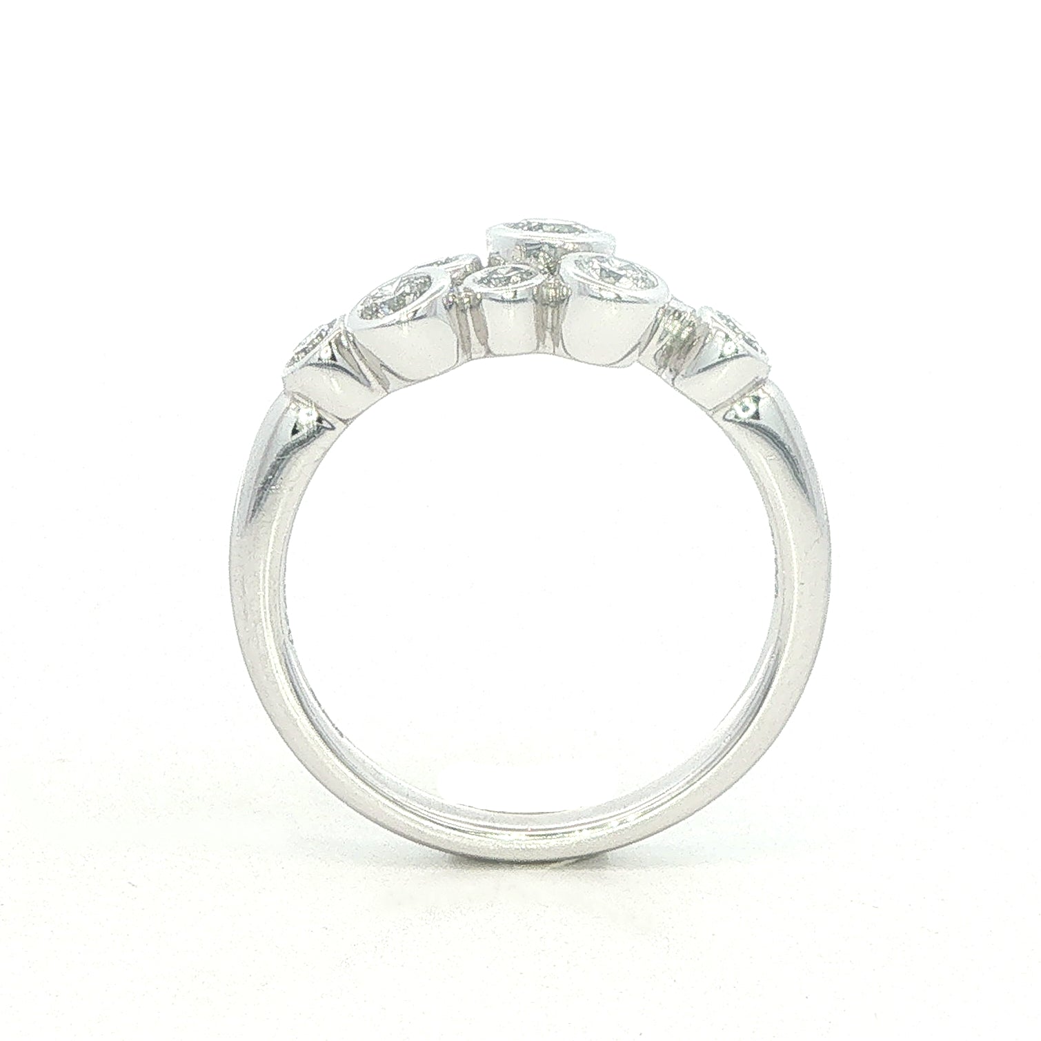 A Platinum and Diamond 'Bubbles' Ring  - 0.50 Carats