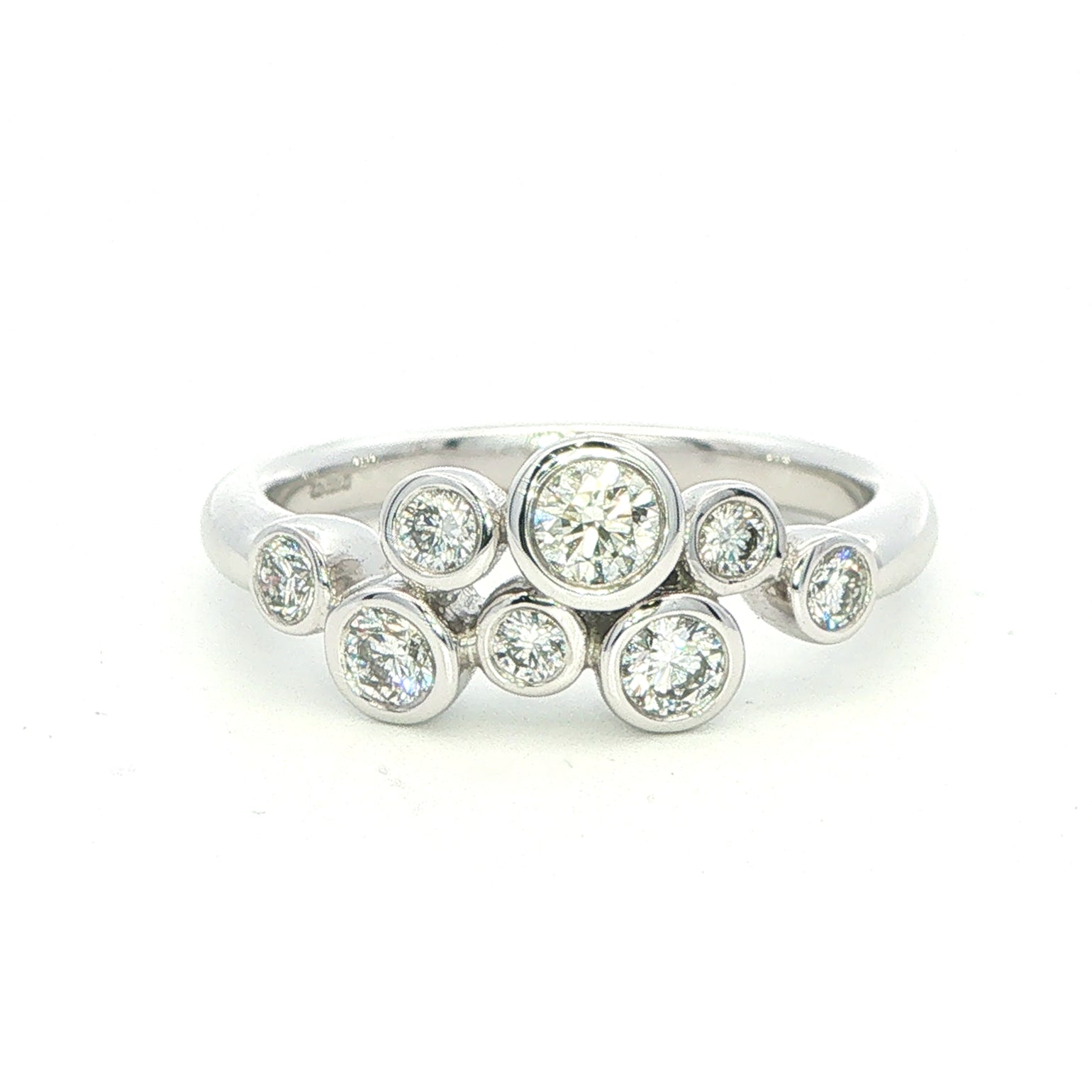 A Platinum and Diamond 'Bubbles' Ring  - 0.50 Carats