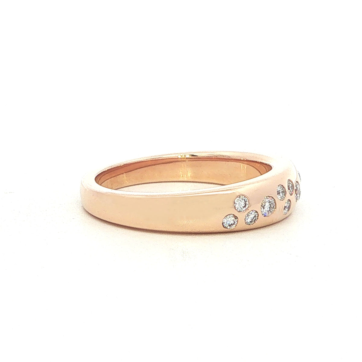 18 Carat Rose Gold and Diamond Scatter Set Diamond Ring 0.24 Ca