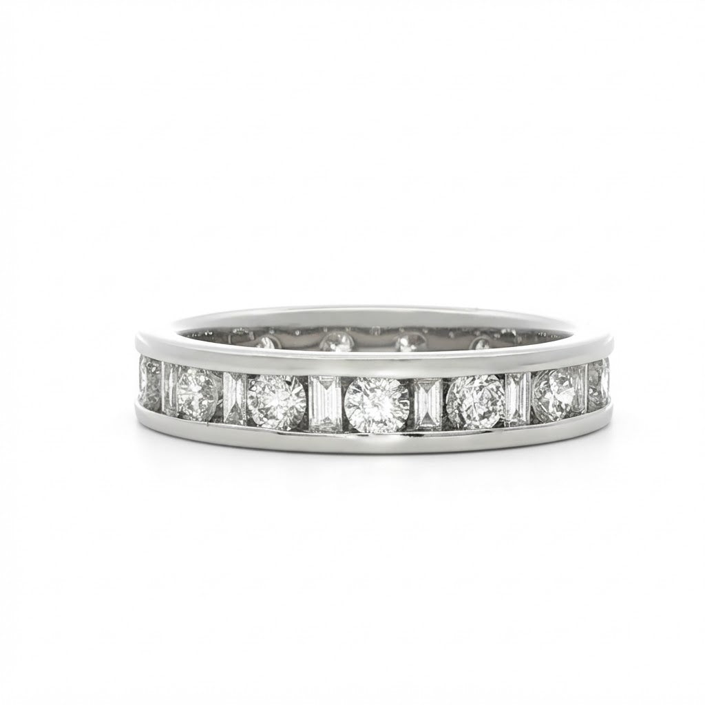 18ct White Gold Channel Set Full Eternity Ring - 1.50ct