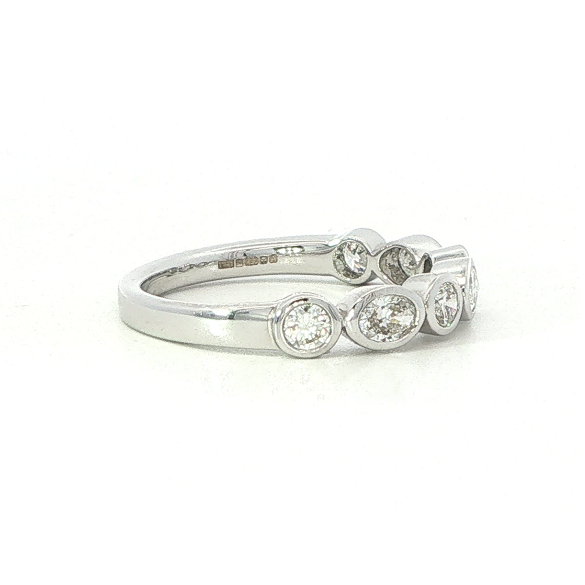 18 Carat White Gold and Diamond Ring 0.76 Cts