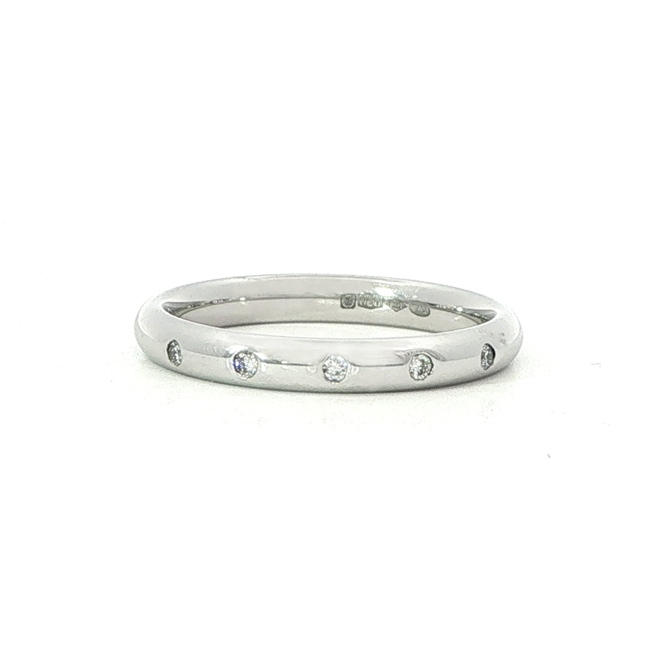Platinum Diamond Set Band