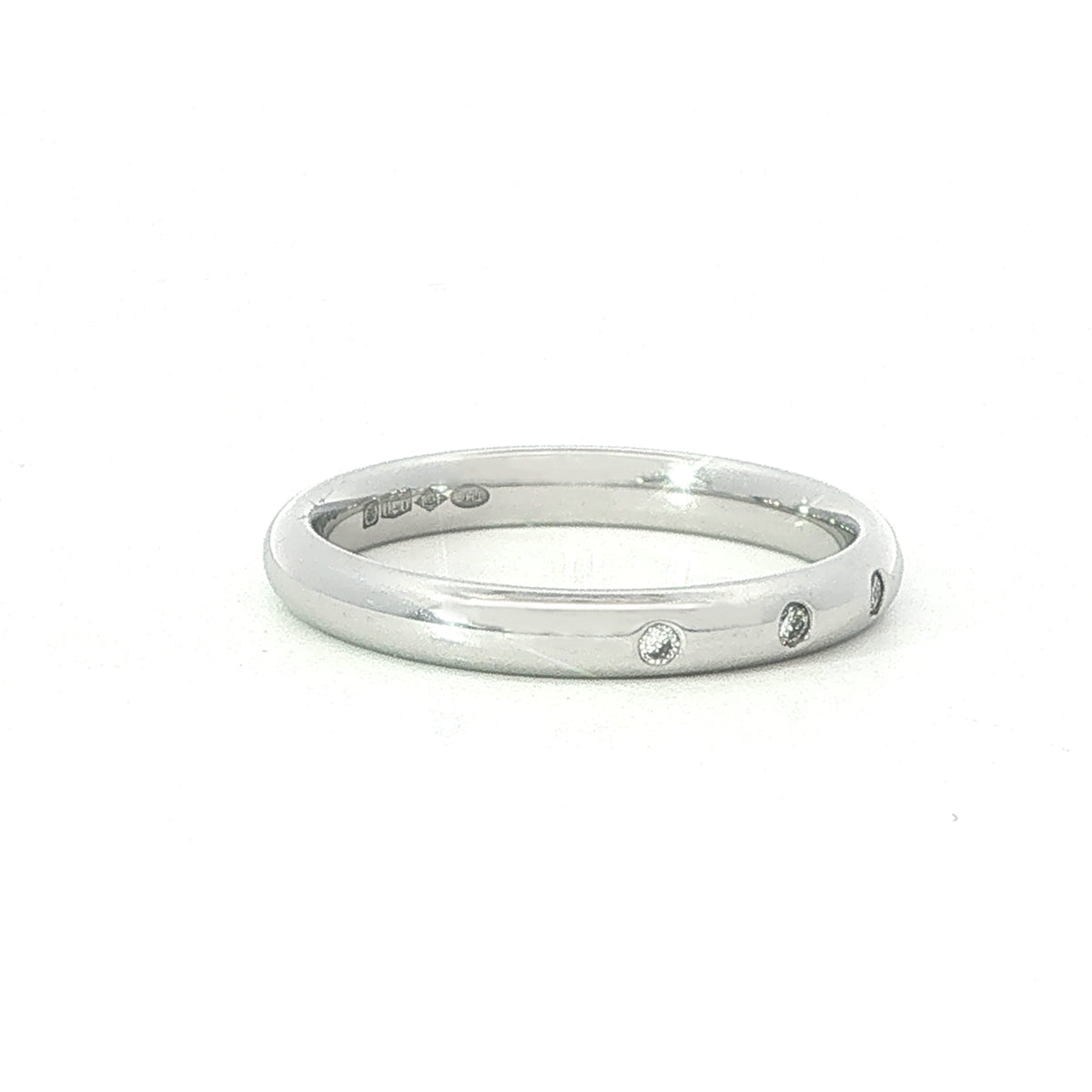 Platinum Diamond Set Band