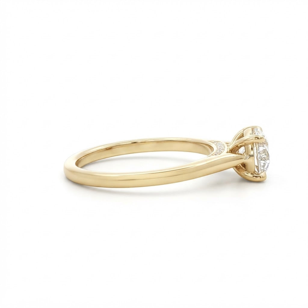 18 Carat Yellow Gold and Diamond Ring 1.00 Cts E Si1