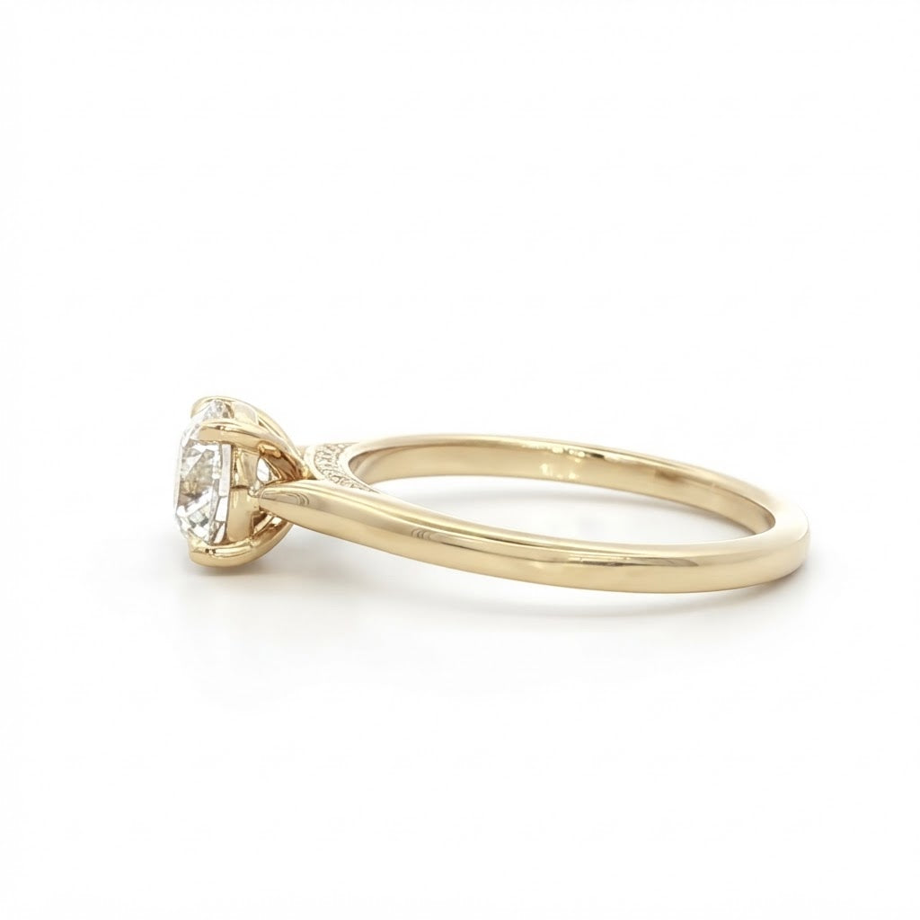18 Carat Yellow Gold and Diamond Ring 1.00 Cts E Si1