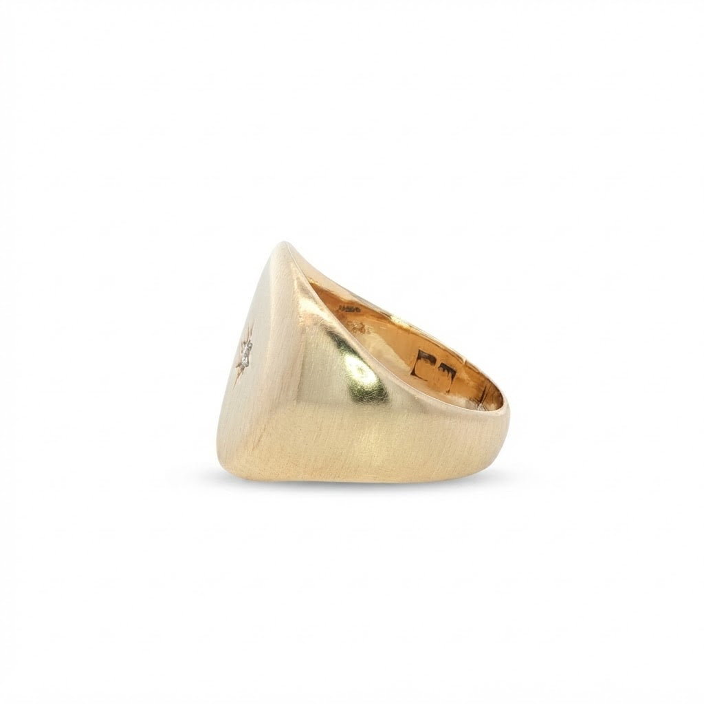 Fabulous Diamond Set Signet Ring