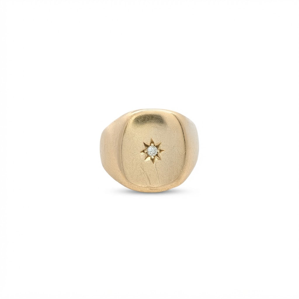 Fabulous Diamond Set Signet Ring