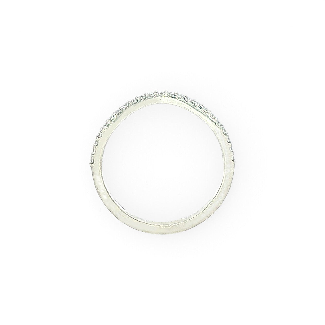 Platinum Claw Set Diamond Fitted Half Eternity Ring - 0.16 Carats