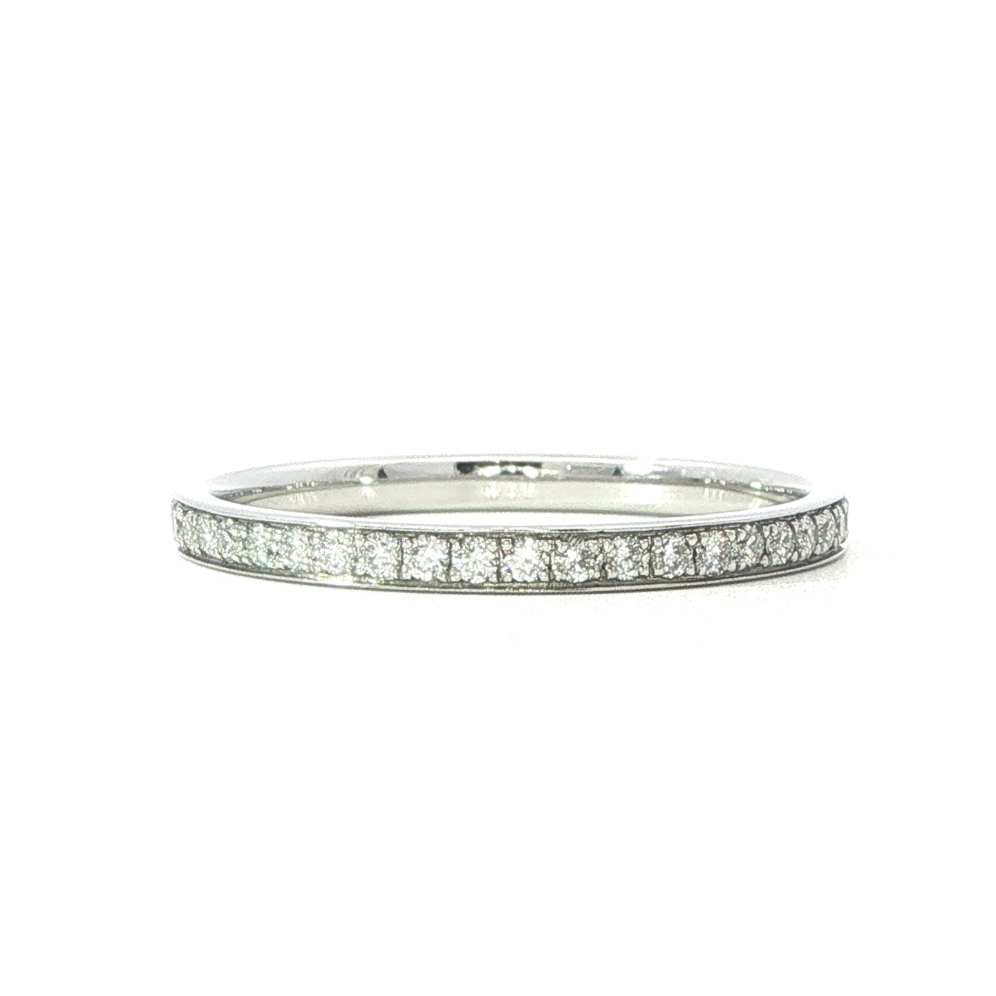 Full Grain Set Eternity Style Ring in Platinum