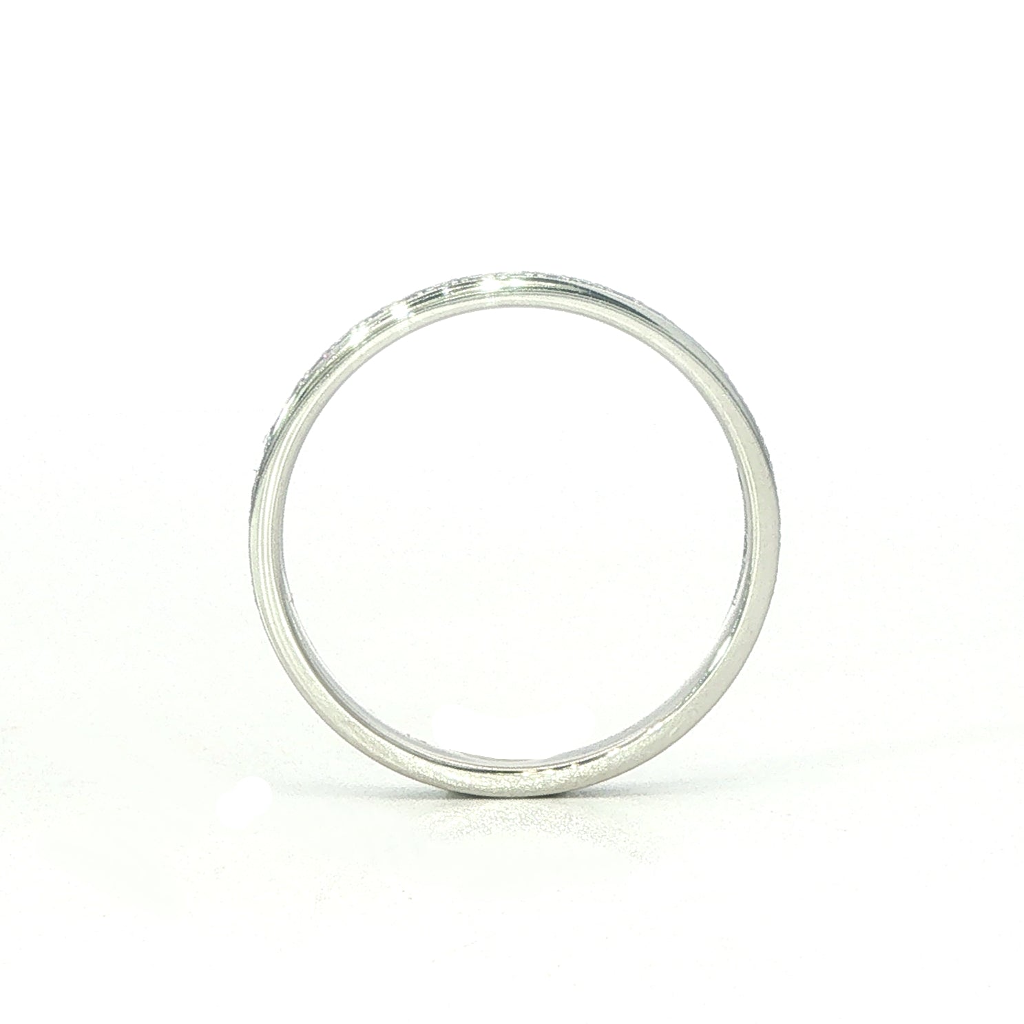Full Grain Set Eternity Style Ring in Platinum