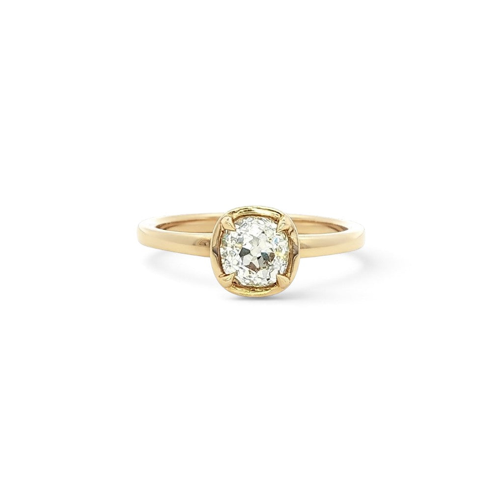 18 Carat Yellow Gold Old Cut Diamond Ring - 0.94 H/I Si