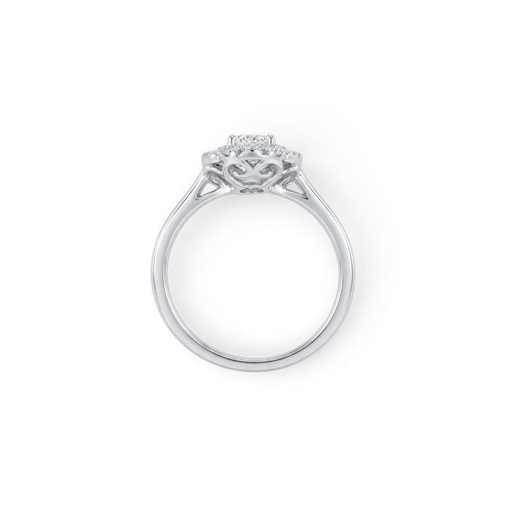 Platinum Vintage Style Diamond Engagement Ring 0.60 F VVS2