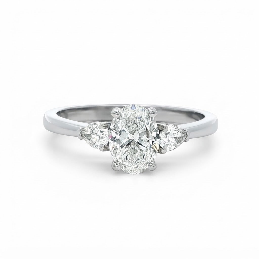 Platinum and Dimaond 3 Stone Ring 0.83 D VS2