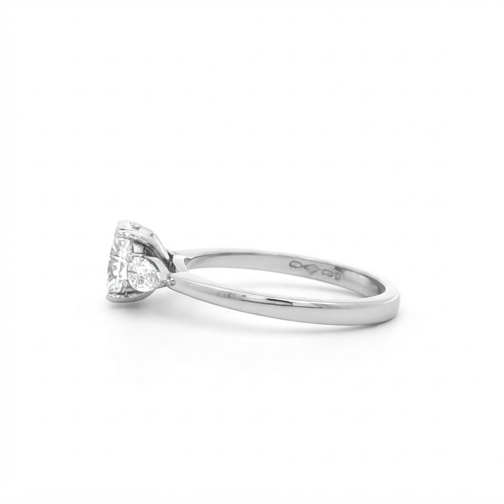 Platinum and Dimaond 3 Stone Ring 0.83 D VS2