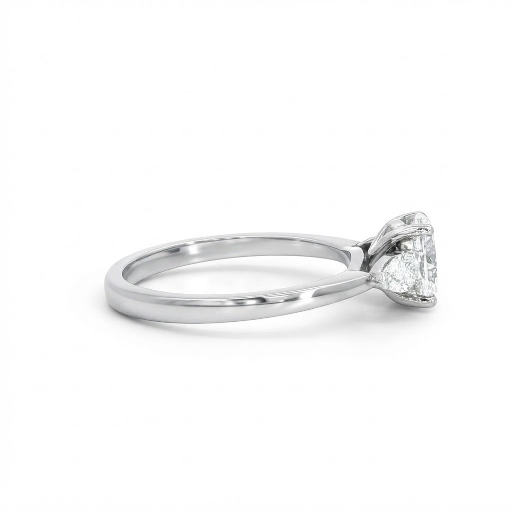 Platinum and Dimaond 3 Stone Ring 0.83 D VS2