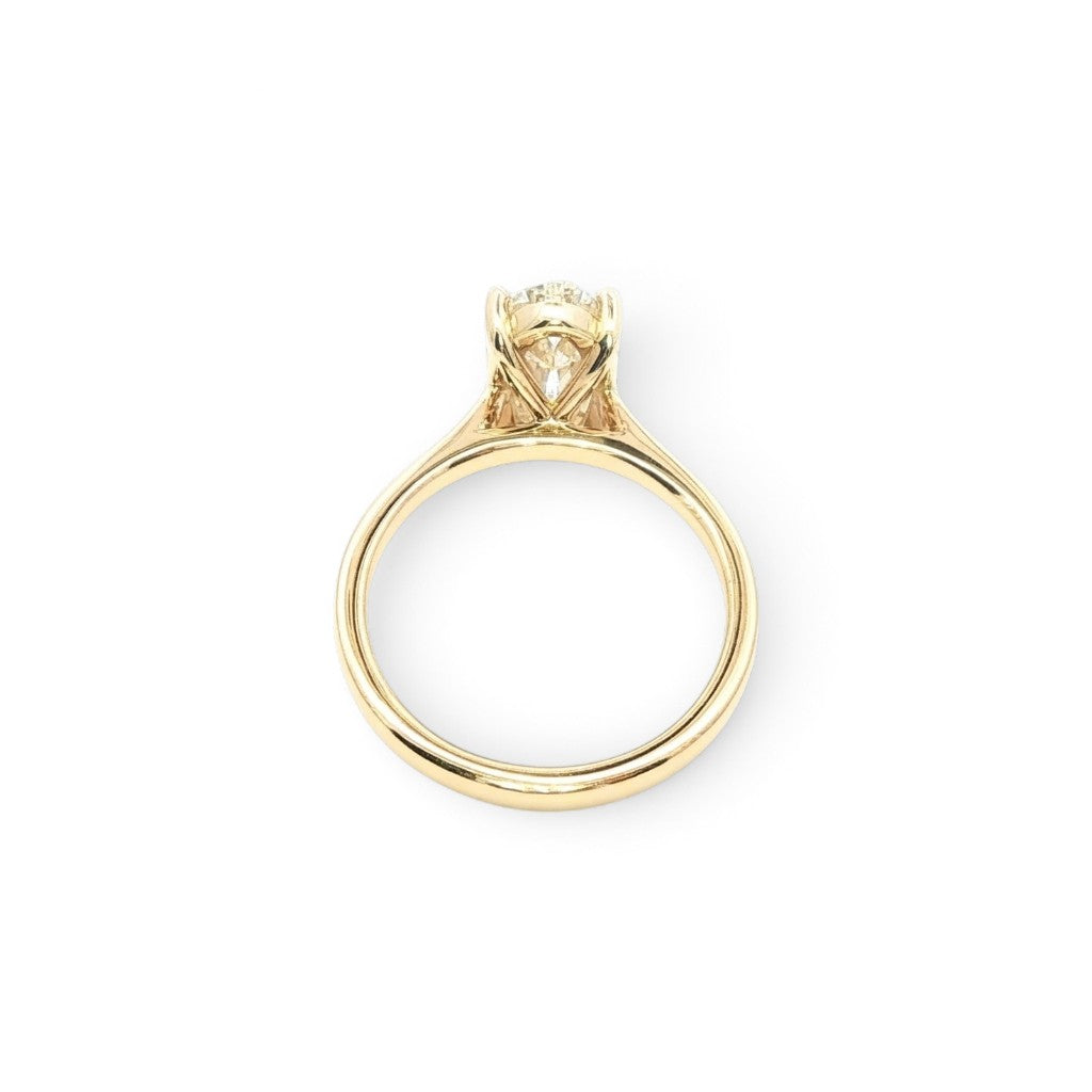 18 Carat Yellow Gold and Diamond Engagement Ring 2,51 Carats J VS1