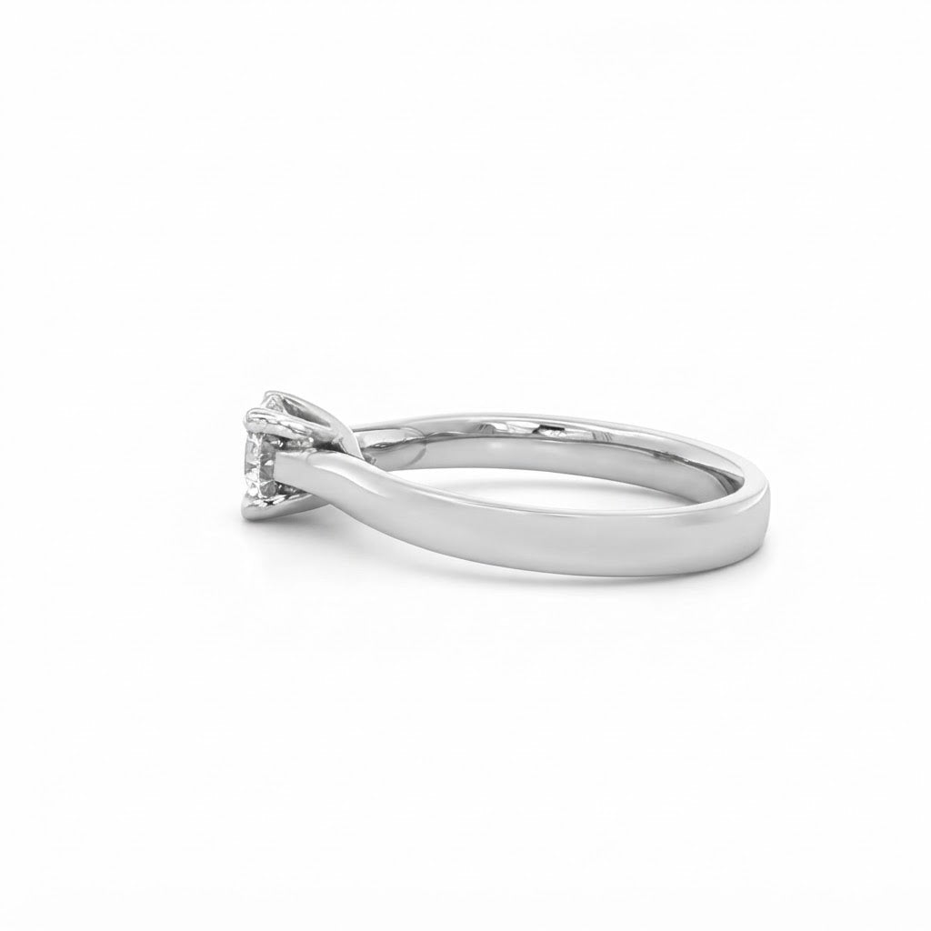 Platinum and Diamond Lillian Style Engagement Ring 0.60 Carats E Colour VVS2