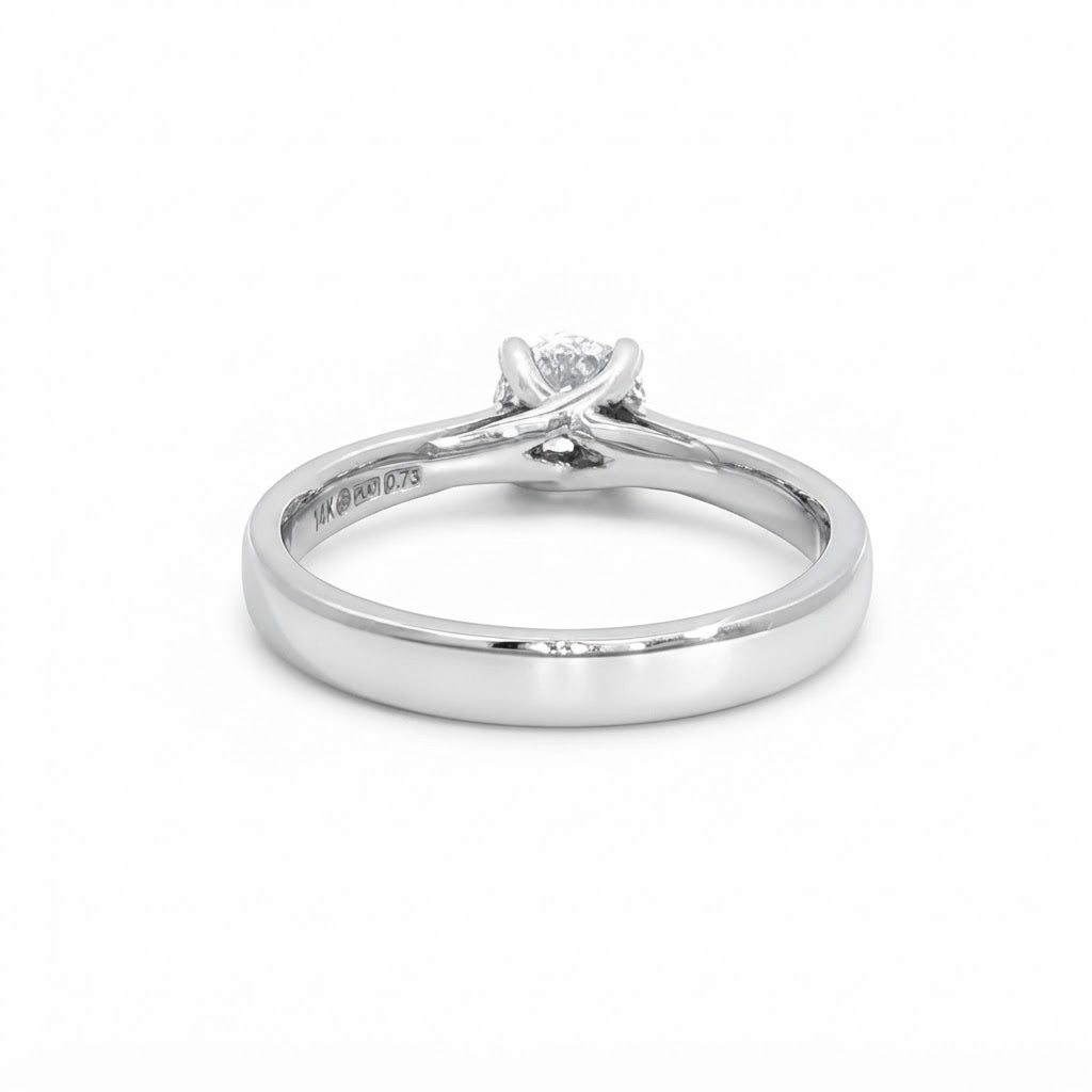 Platinum and Diamond Lillian Style Engagement Ring 0.60 Carats E Colour VVS2