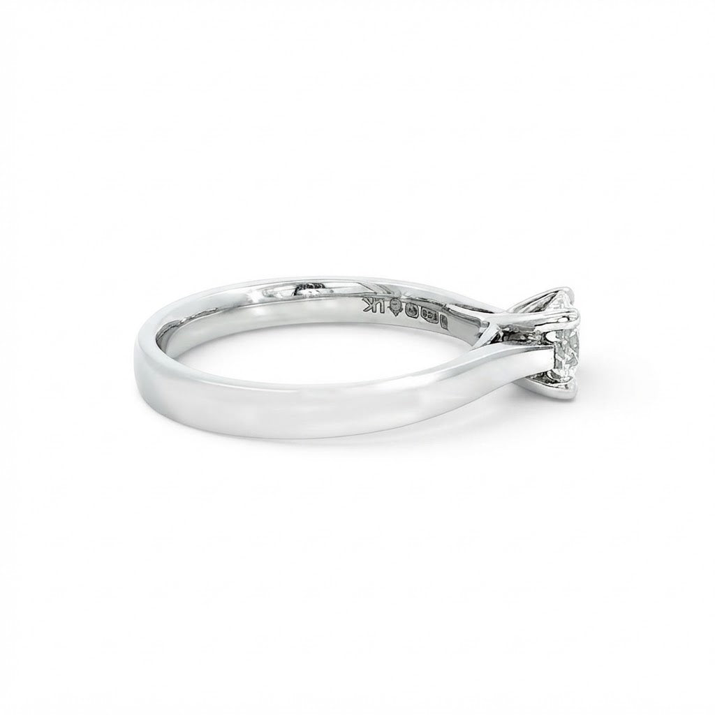 Platinum and Diamond Lillian Style Engagement Ring 0.60 Carats E Colour VVS2