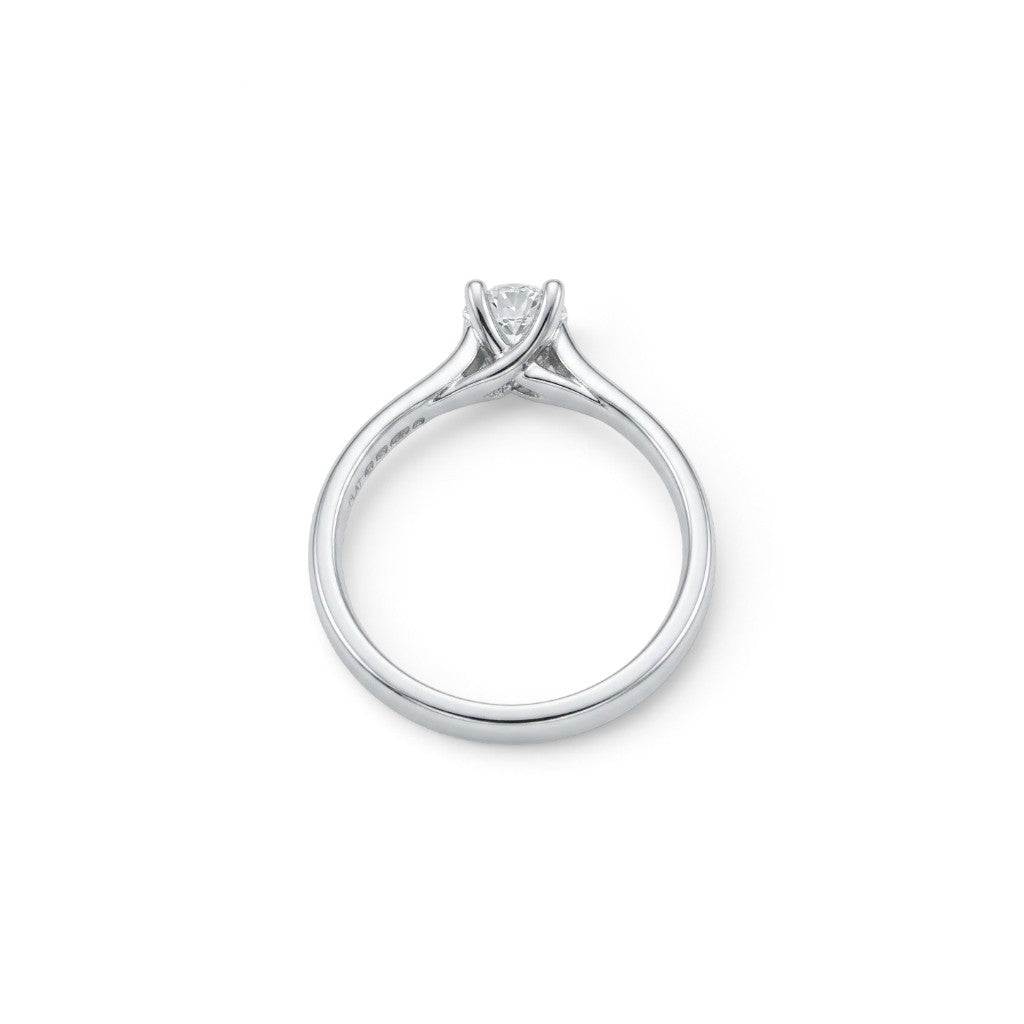Platinum and Diamond Lillian Style Engagement Ring 0.60 Carats E Colour VVS2