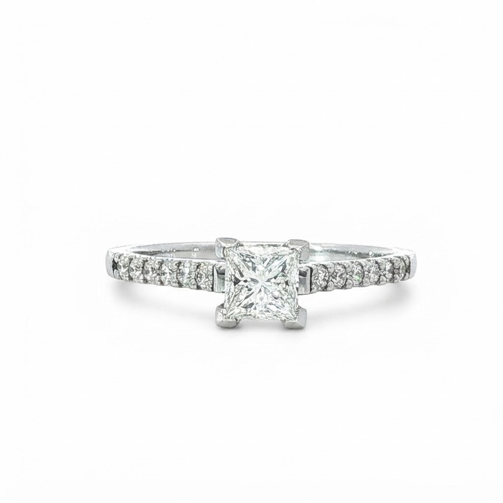 Platinum Princess Cut Diamond Ring
