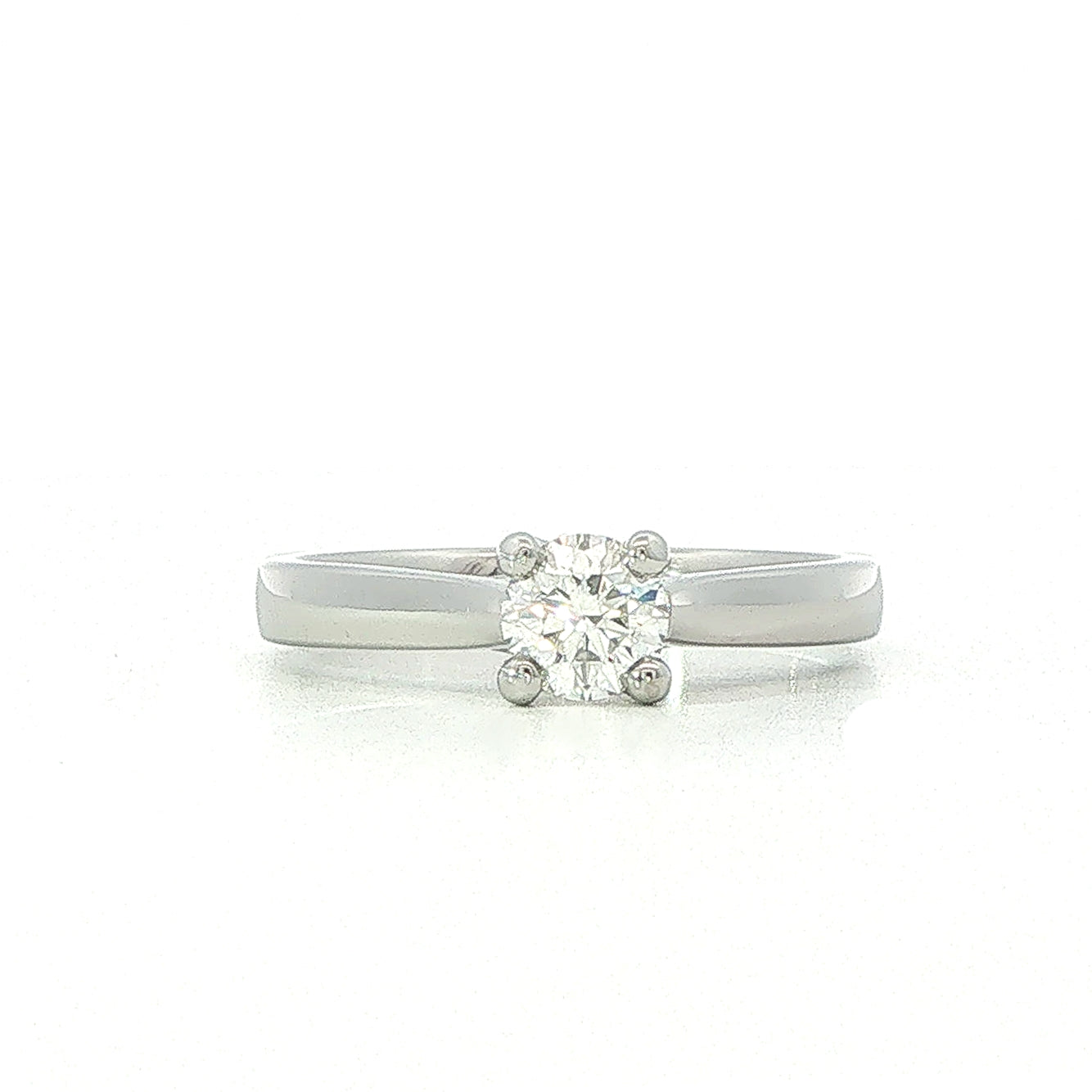 Platinum and Diamond Engagement Ring 0.46 Cts E VS2