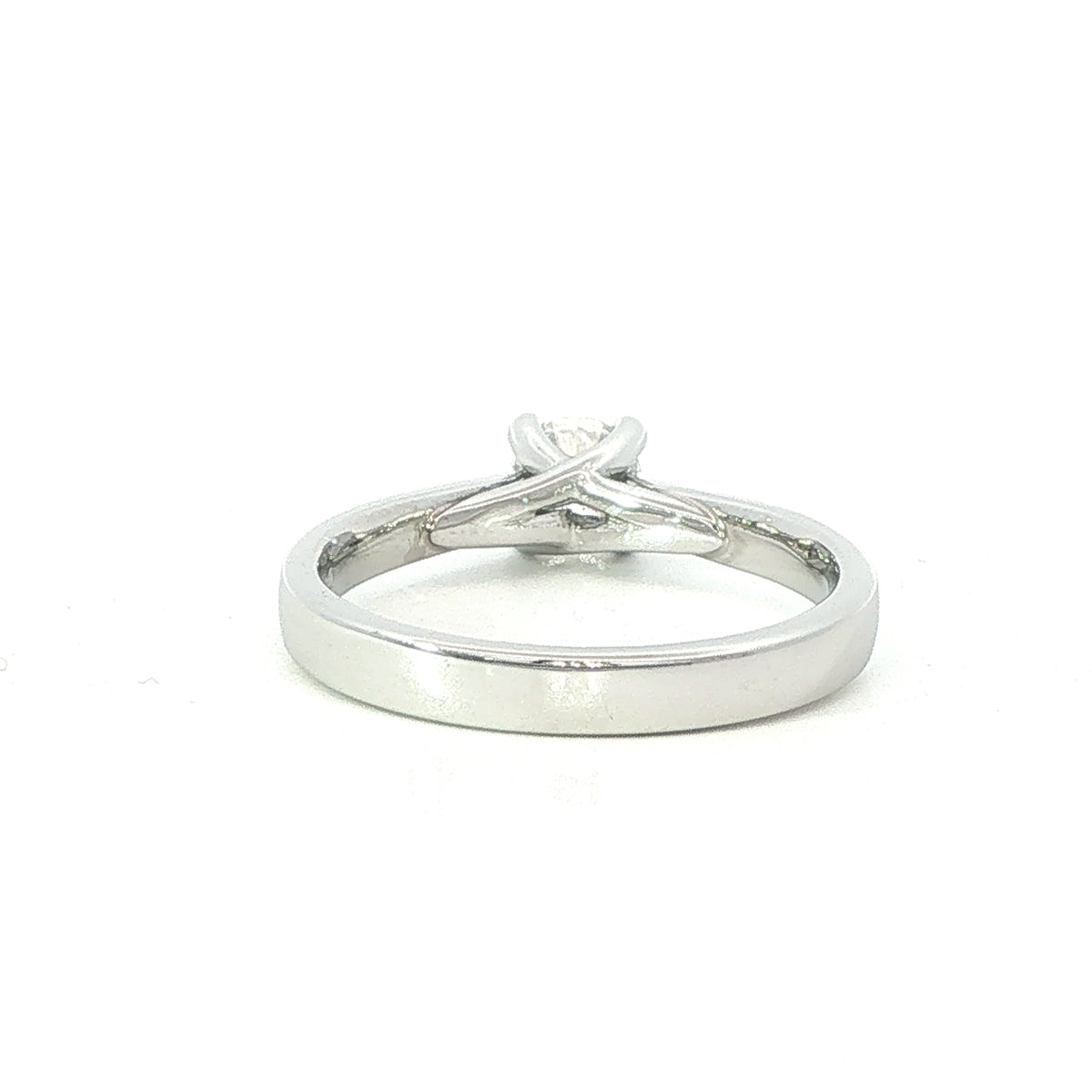 Platinum and Diamond Engagement Ring 0.46 Cts E VS2
