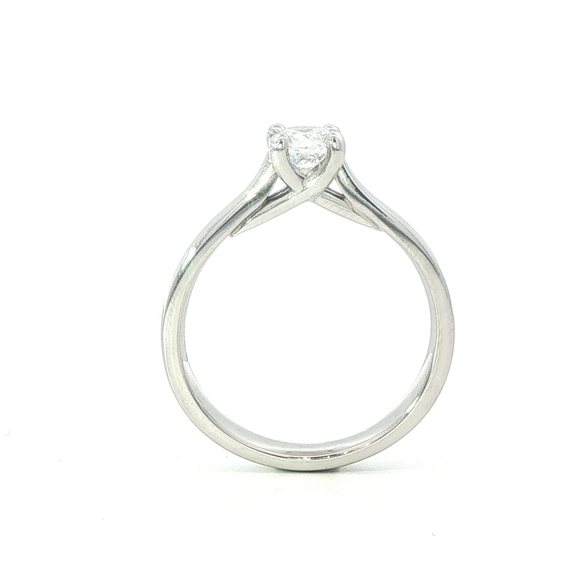 Platinum and Diamond Engagement Ring 0.46 Cts E VS2