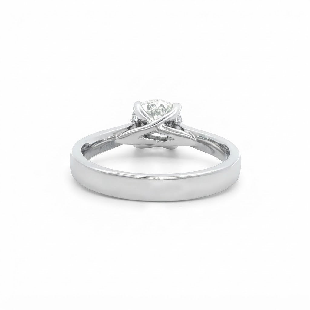Platinum and Diamond Engagement Ring 1.03 Cts GVS1