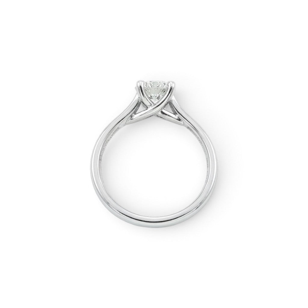 Platinum and Diamond Engagement Ring 1.03 Cts GVS1